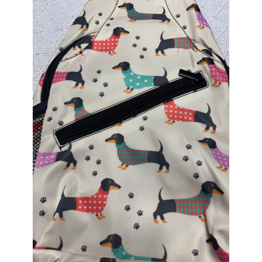 Cream Dachshund Print Sling Bag - Women - Picture 9 of 9